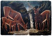 Niko Pirosmanashvili A Family of Deer oil painting reproduction